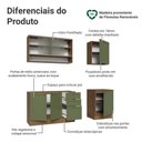 Ver imagem 4 de Armário de Cozinha Compacta 180 Cm Rustic-verde Vik Madesa 03 Rustic-verde