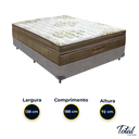 Ver imagem 3 de Cama Box Casal Cinza e Colchão Gold Ultragel Molas Ensacadas Ortobom