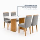 Ver mais imagens de Conjunto Sala de Jantar 4 Lugares Retangular Tampo Vidro MDF 120x80cm Mesa Isla e Cadeiras Carol