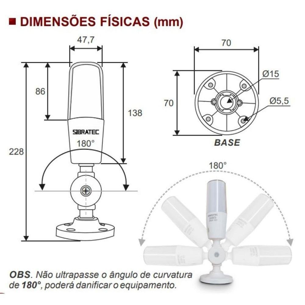 Torre Luminosa Lta-505n 3 Cores Led | Sinalização Intermitente + Alarme Sonoro 220v - 4