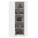 Ver imagem 1 de Armário de Canto Para Escritório E Home Office 4 Prateleiras Brandon 171x68 T01 Branco - Lyam