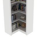 Ver mais imagens de Armário de Canto Para Escritório E Home Office 4 Prateleiras Brandon 171x68 T01 Branco - Lyam