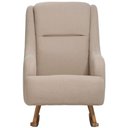 Ver imagem 3 de Poltrona de Amamentação com Balanço Base Milka Fábula D02 Bouclê Marrom Claro B-122 - Lyam Decor