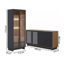 Ver imagem 2 de Cristaleira Guanabara e Buffet Vitória Preto Fosco/noce Milano