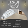 Lencol Queen em Seda Acetinado 3 Peças Toque Suave Cetim Sofisticação Resistente - 2