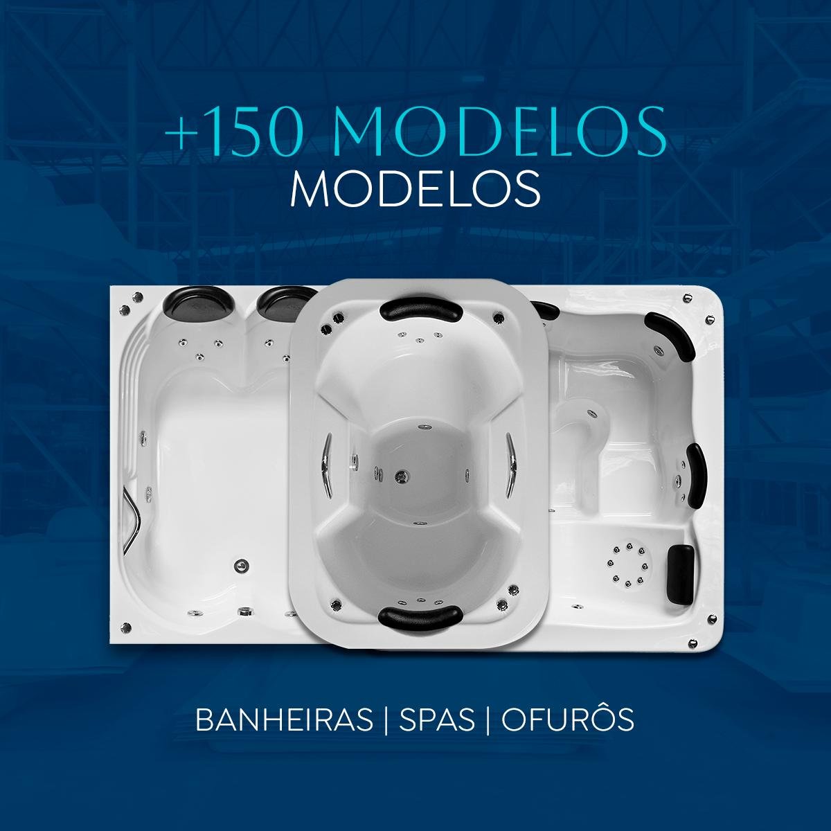 Banheira Retangular Excalibur com Hidro - 6