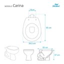 Ver imagem 2 de Assento Sanitario Poliester com Amortecedor Carina Amendoa para Vaso Ideal Standard