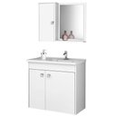 Ver imagem 2 de Gabinete para Banheiro com Cuba e Espelho Munique B02 Branco - Lyam Decor