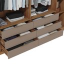 Ver imagem 6 de Guarda Roupa Casal com 2 Espelhos 6 Portas Martin C01 Buriti/fendi - Mpozenato