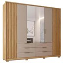 Ver imagem 1 de Guarda Roupa Casal com 2 Espelhos 6 Portas Martin C01 Buriti/fendi - Mpozenato