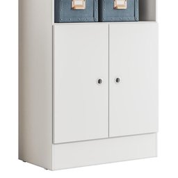 Armário Gamer 2 Portas Branco - Qmovi - 3
