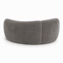 Ver imagem 4 de Sofá Zah 210 cm 3 Lugares Luxo Orgânico Curvo Bouclé Premium:Veludo Cinza Escuro