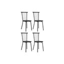 Ver imagem 1 de Cadeira de Cozinha 154 Aço Kit 4 Uni Preto/courano Preto - Carraro