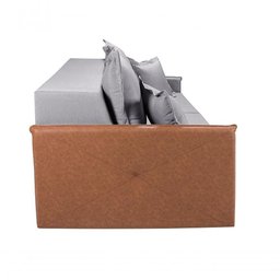 Sofá Bali 1,80 3 Lugares Compose Império Estofados Linho Linho Grafite 199/856 - 7