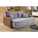 Ver imagem 1 de Sofá Bali 1,80 3 Lugares Compose Império Estofados Linho Linho Grafite 199/856