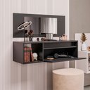 Ver imagem 2 de Penteadeira Camarim Potaro com Nicho Decorativo Preto G96 - Gran Belo