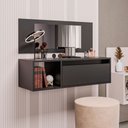 Ver imagem 1 de Penteadeira Camarim Potaro com Nicho Decorativo Preto G96 - Gran Belo