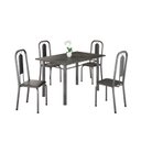 Ver imagem 2 de Conjunto Sala de Jantar com 4 Cadeiras Lívia Preto/Prata