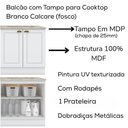 Ver mais imagens de Cozinha Modulada 7 Pecas 343 Cm Ce172 Americana Henn Branco Calcare