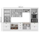 Ver imagem 4 de Cozinha Modulada 7 Pecas 343 Cm Ce172 Americana Henn Branco Calcare