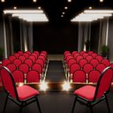 Ver imagem 2 de Kit 6 Cadeiras Hoteleiras Auditório Empilhável Sintético M23 Vermelho - Mpozenato