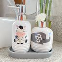 Ver imagem 1 de Kit Lavabo Difusor Banheiro Saboneteira Líquida Animais Pia