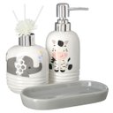 Ver imagem 4 de Kit Lavabo Difusor Banheiro Saboneteira Líquida Animais Pia