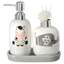 Ver imagem 2 de Kit Lavabo Difusor Banheiro Saboneteira Líquida Animais Pia