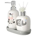 Ver imagem 3 de Kit Lavabo Difusor Banheiro Saboneteira Líquida Animais Pia