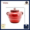 Ver imagem 2 de Potiche Decorativo com Tampa Cerâmica Vermelho Terra Craquelê Rústico 22cm Columbus Gold