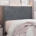 Ver imagem 5 de Cabeceira Decorativa Queen Size 1,60M Yves Veludo Cinza - Gran Belo