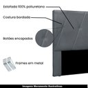 Ver imagem 3 de Cabeceira Decorativa Queen Size 1,60M Yves Veludo Cinza - Gran Belo