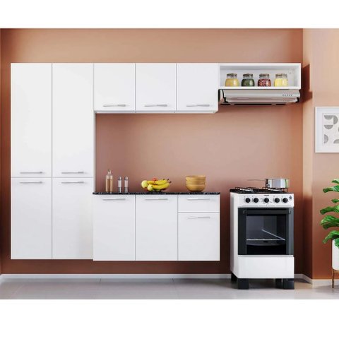 Cozinha Compacta Itatiaia 4 Peças 10 Portas em Aço Branca