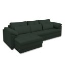 Ver imagem 5 de Sofá Retrátil Manual Sala de Estar Nolan Bipartido 257cm Conforto Premium em Couro Verde G58 - Gran