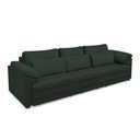Ver imagem 2 de Sofá Retrátil Manual Sala de Estar Nolan Bipartido 257cm Conforto Premium em Couro Verde G58 - Gran