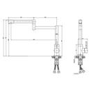Ver imagem 3 de Torneira Misturador Monocomando Cozinha Articulável Dobrável Gourmet Aço Escovado 10835-560s Jiwi