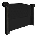 Ver imagem 2 de Conjunto Sienna Cabeceira e Recamier King 195 Cm Corano Preto - LM DECOR