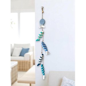 Penduricalho Peixes Decoração em Madeira