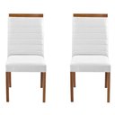 Ver imagem 1 de Kit 2 Cadeiras Decorativas Sala de Jantar Luxo Sueli Facto Branco - Mozzelar