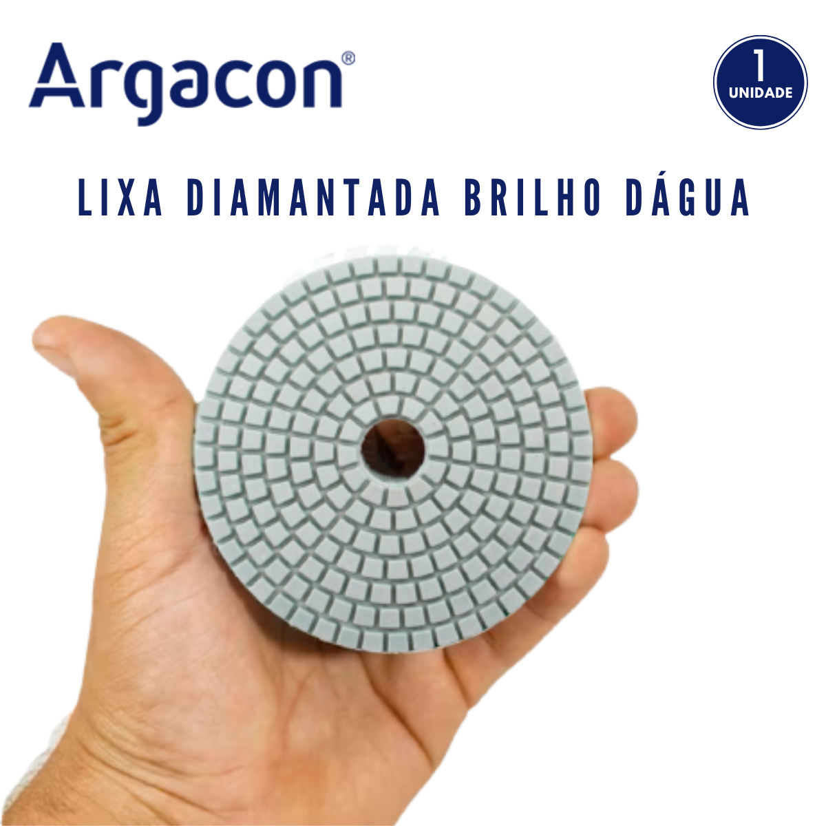 Lixa Diamantada Brilho Dágua Argacon Grão 200 Porcelanato - 4