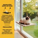 Ver imagem 5 de Caminha de Gato Janela Ventosas Alta Fixacao Retratil Flutuante Pratica Segura Confortavel Lavavel