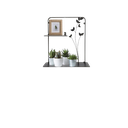 Ver imagem 2 de Prateleira Metal 2 Prat. Dobravel Folhas 40 X 10 X 45 Cm Steel 401045