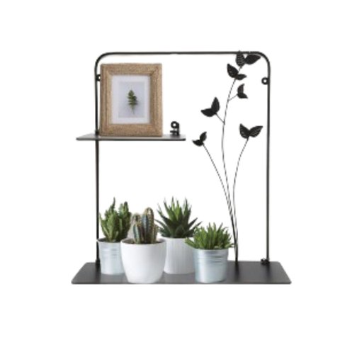 Prateleira Metal 2 Prat. Dobravel Folhas 40 X 10 X 45 Cm Steel 401045