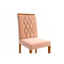 Ver imagem 4 de Kit 4 Cadeiras de Cozinha Juliana 4 Un Madeirado/suede Nude Bege - Cimol