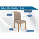 Ver imagem 2 de Kit 4 Cadeiras de Cozinha Juliana 4 Un Madeirado/suede Nude Bege - Cimol