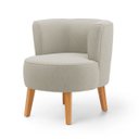 Ver imagem 2 de Jogo 2 Poltronas Estofada para Recepção Clinica Moderna Tecido Boucle Macia Pés de Madeira