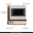 Ver imagem 3 de Estante Home Sala de Estar 180cm Filipina Led Off White/freijó G73 - Gran Belo