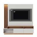 Ver imagem 5 de Estante Home Sala de Estar 180cm Filipina Led Off White/freijó G73 - Gran Belo
