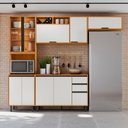 Ver imagem 1 de Cozinha Ravena 4 Peças com Paneleiro Cristaleira com LED