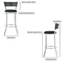 Ver imagem 2 de Banqueta Bistro para Bar, Cozinha, Balcão em Alumínio e Fibra Tc Zanutto 5 Unidades Preta